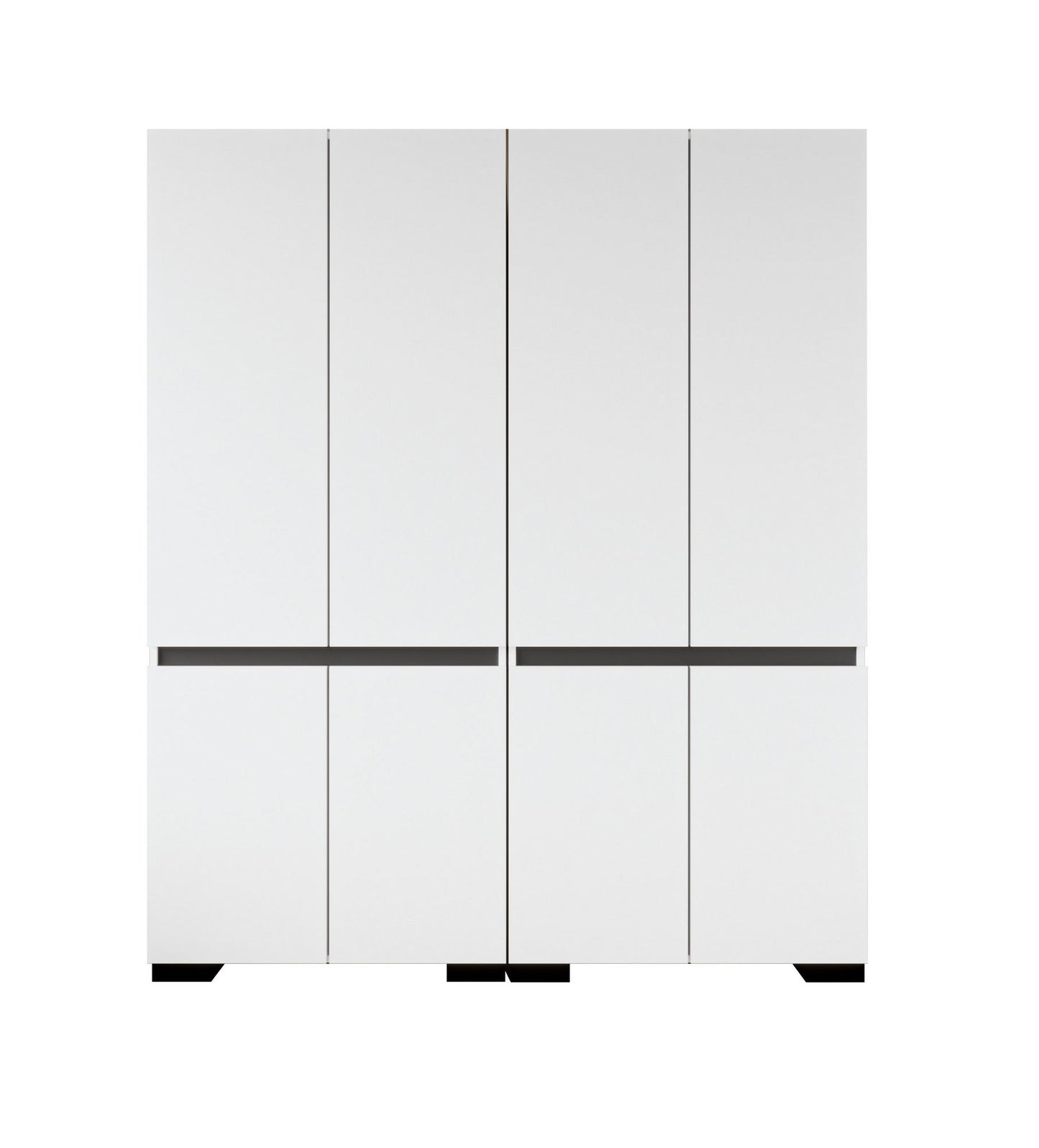 Ντουλάπα 180x210x52 εκ White Anthracite 469ORN1127
