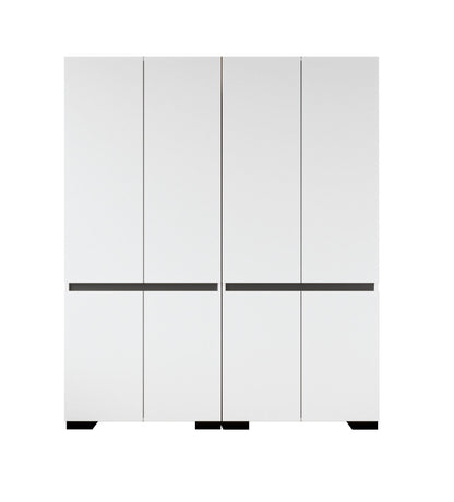 Ντουλάπα 180x210x52 εκ White Anthracite 469ORN1127