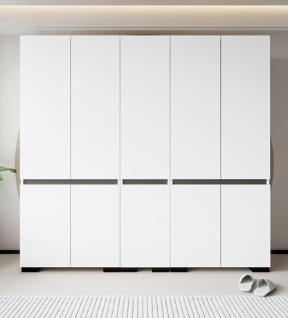 Ντουλάπα 225x210x52 εκ White Anthracite 469ORN1130