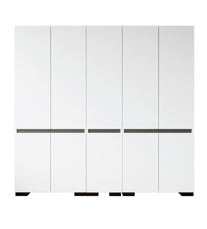 Ντουλάπα 225x210x52 εκ White Anthracite 469ORN1130