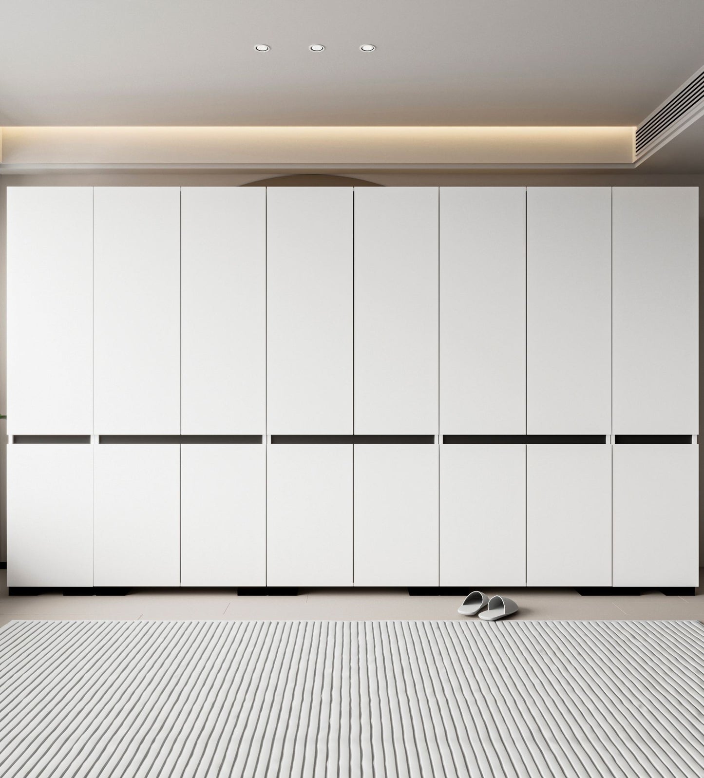 Ντουλάπα 360x210x52 εκ White Anthracite 469ORN1131