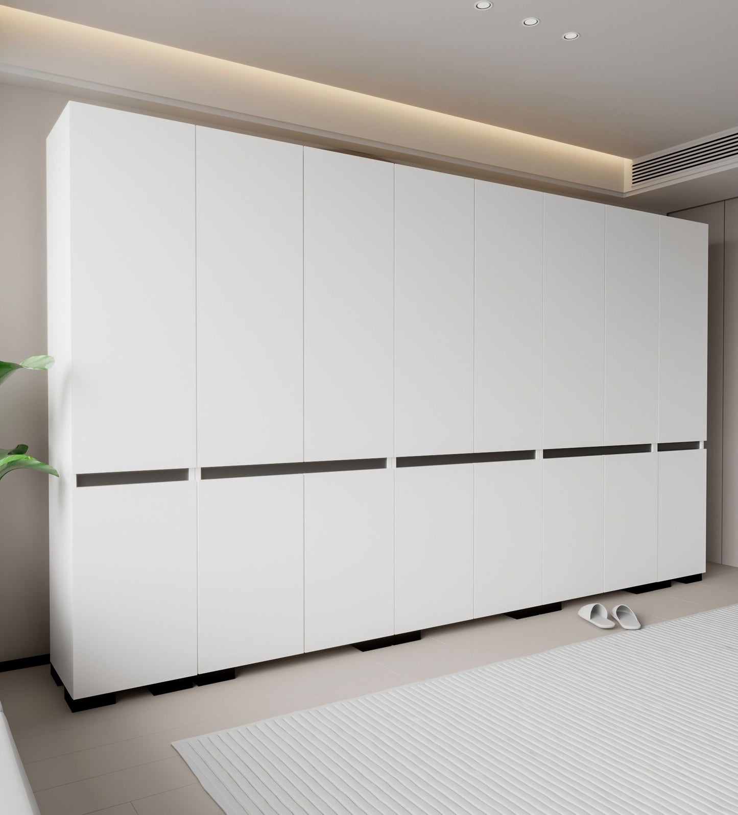 Ντουλάπα 360x210x52 εκ White Anthracite 469ORN1131