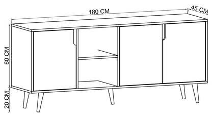 Κονσόλα Μπουφές 180x80x45 εκ Λευκό 469ORN1526