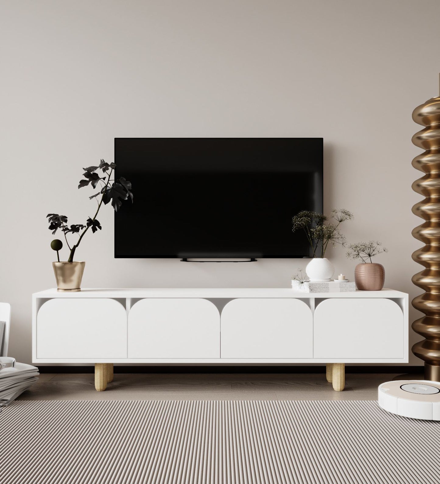 Έπιπλο Τηλεόρασης TV Βάση Σύνθεση Λευκό | 469ORN1701