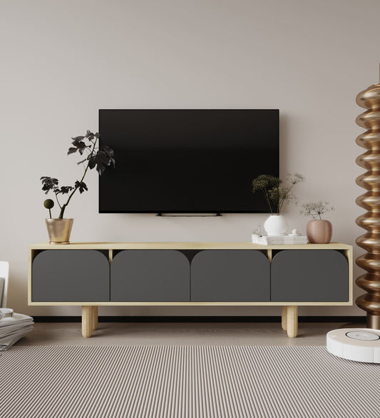 Έπιπλο Τηλεόρασης TV Βάση Σύνθεση Sapphire Δρυς Ανθρακί | 469ORN1703