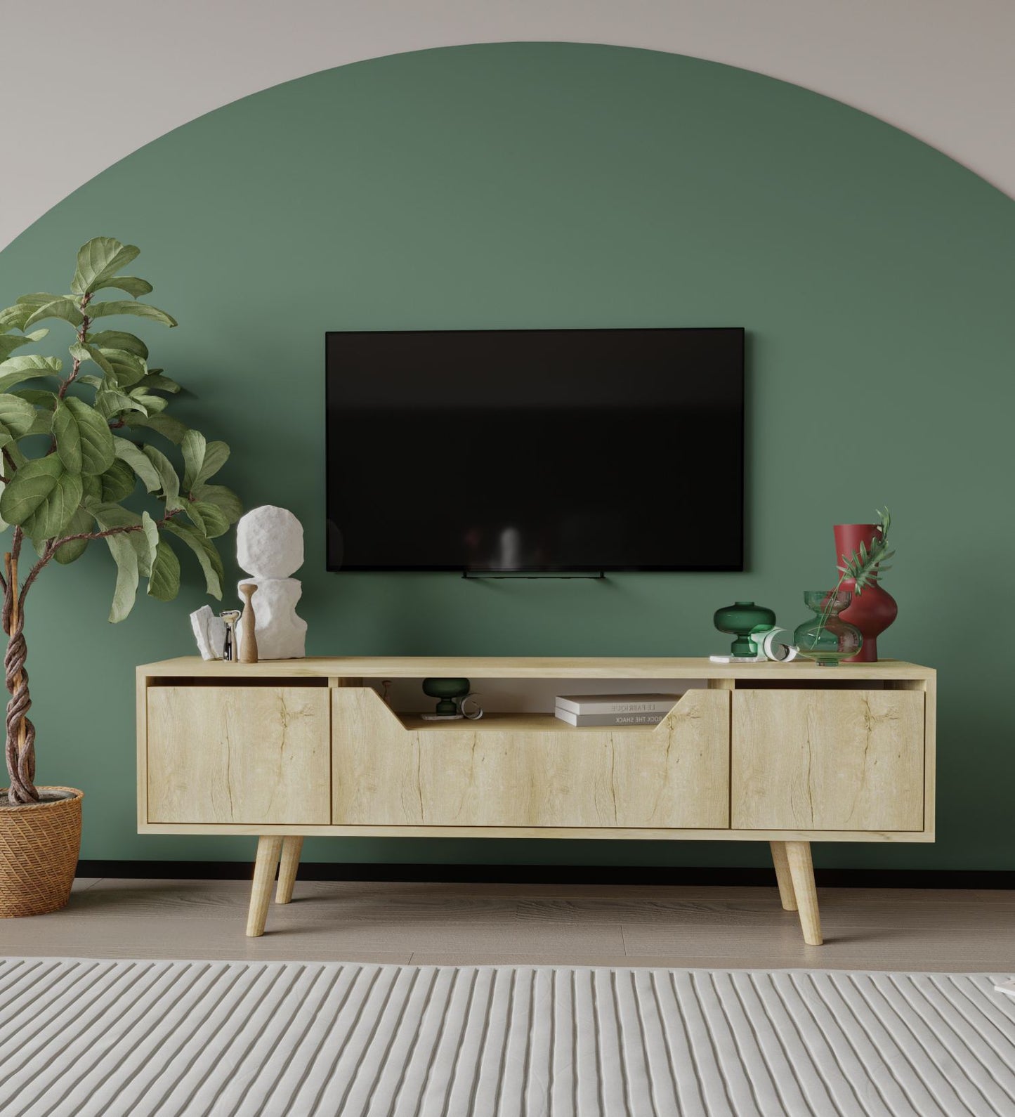 Έπιπλο Τηλεόρασης TV Βάση Σύνθεση Sapphire Δρυς | 469ORN1713