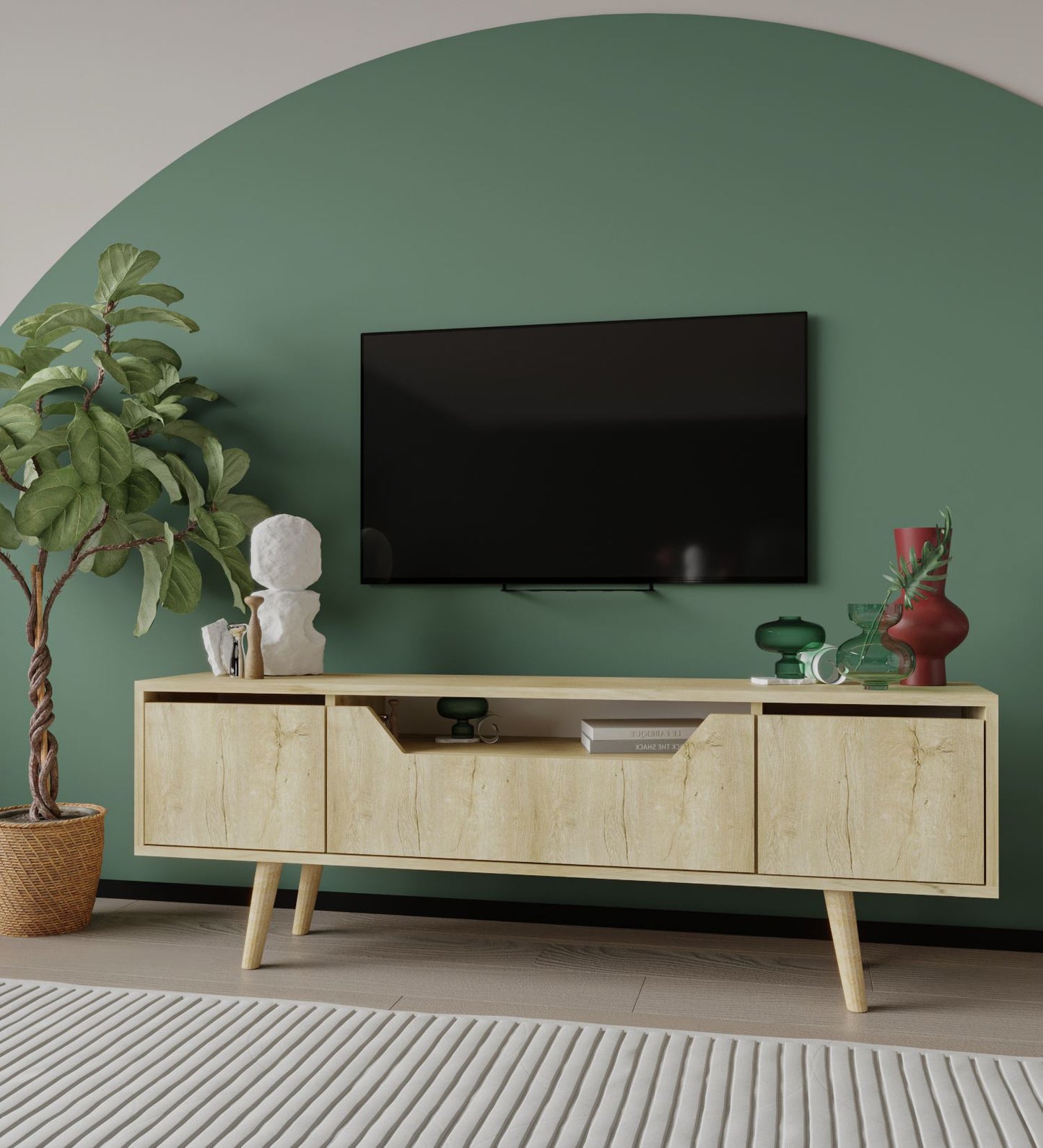 Έπιπλο Τηλεόρασης TV Βάση Σύνθεση Sapphire Δρυς | 469ORN1713