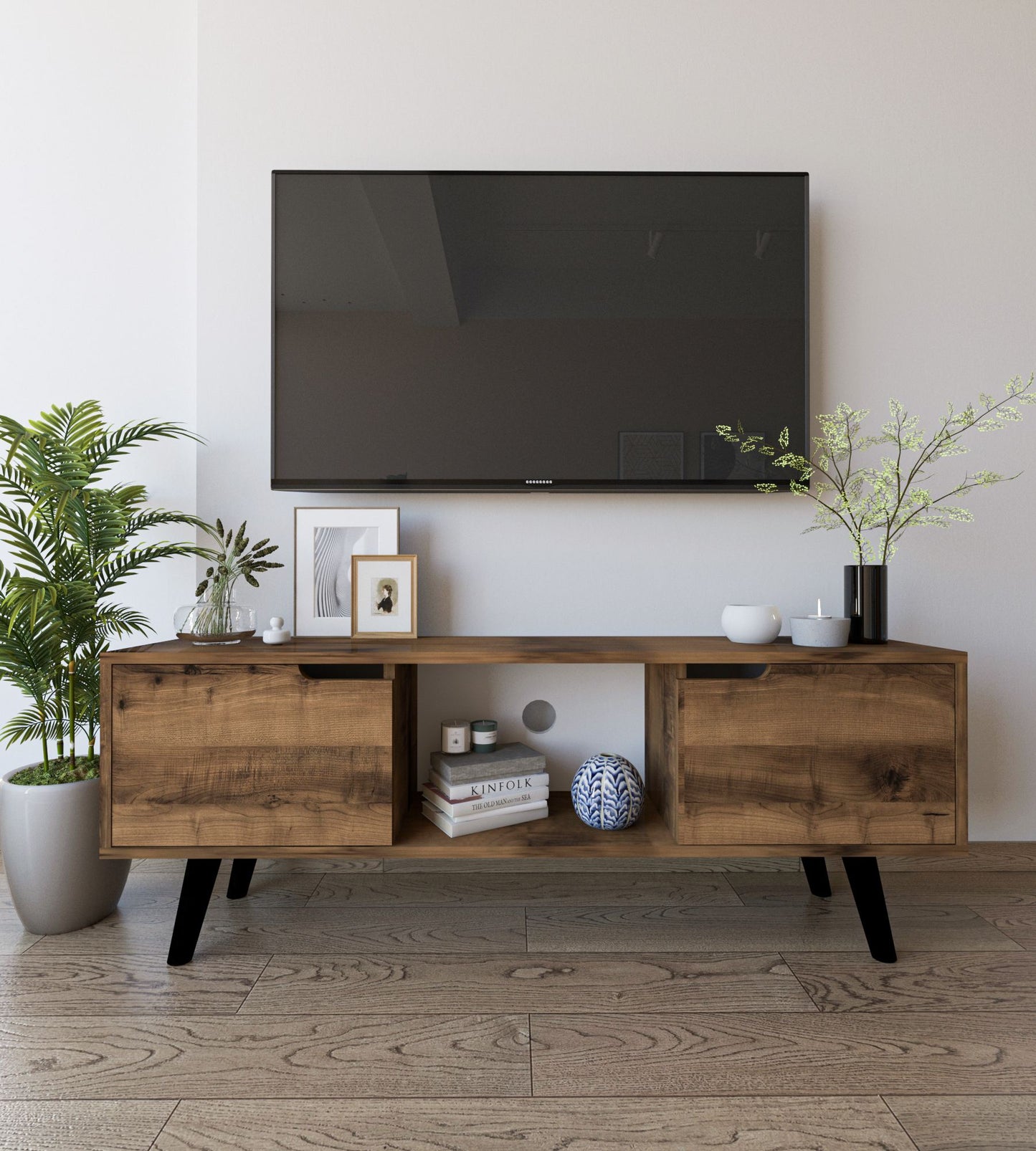 Έπιπλο Τηλεόρασης TV Βάση Σύνθεση Καρυδί | 469ORN1717