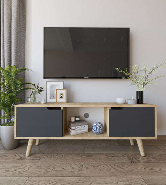 Έπιπλο Τηλεόρασης TV Βάση Σύνθεση Sapphire Δρυς Ανθρακί | 469ORN1719