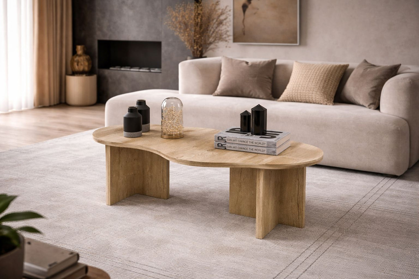 Τραπεζάκι Σαλονιού Δρυς Sapphire 120 x 41,8 x 55 εκ. 469ORN2304