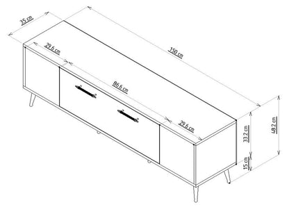 Έπιπλο Τηλεόρασης TV Βάση Σύνθεση Λευκό Silver | 475OLV1137