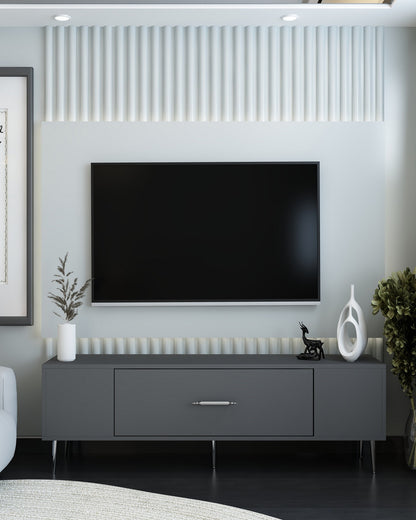 Έπιπλο Τηλεόρασης TV Βάση Σύνθεση Ανθρακί Silver | 475OLV1162