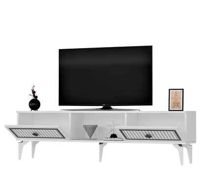 Έπιπλο Τηλεόρασης TV Βάση Σύνθεση Λευκό Silver | 475OLV2640