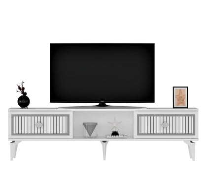 Έπιπλο Τηλεόρασης TV Βάση Σύνθεση Λευκό Silver | 475OLV2640