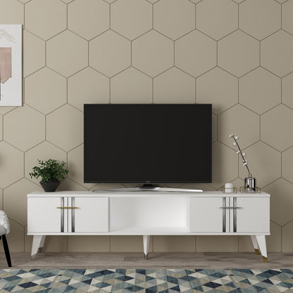 Έπιπλο Τηλεόρασης TV Βάση Σύνθεση Λευκό Silver | 475OLV2699