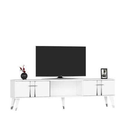 Έπιπλο Τηλεόρασης TV Βάση Σύνθεση Λευκό Silver | 475OLV2699