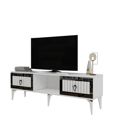 Έπιπλο Τηλεόρασης TV Βάση Σύνθεση Λευκό Silver | 475OLV2908
