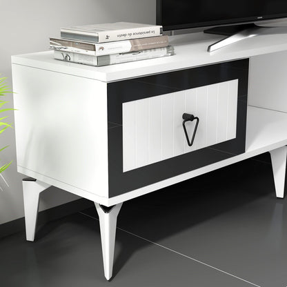 Έπιπλο Τηλεόρασης TV Βάση Σύνθεση Λευκό Silver | 475OLV2908