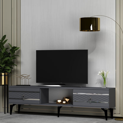 Έπιπλο Τηλεόρασης TV Βάση Σύνθεση Ανθρακί Silver | 475OLV2914