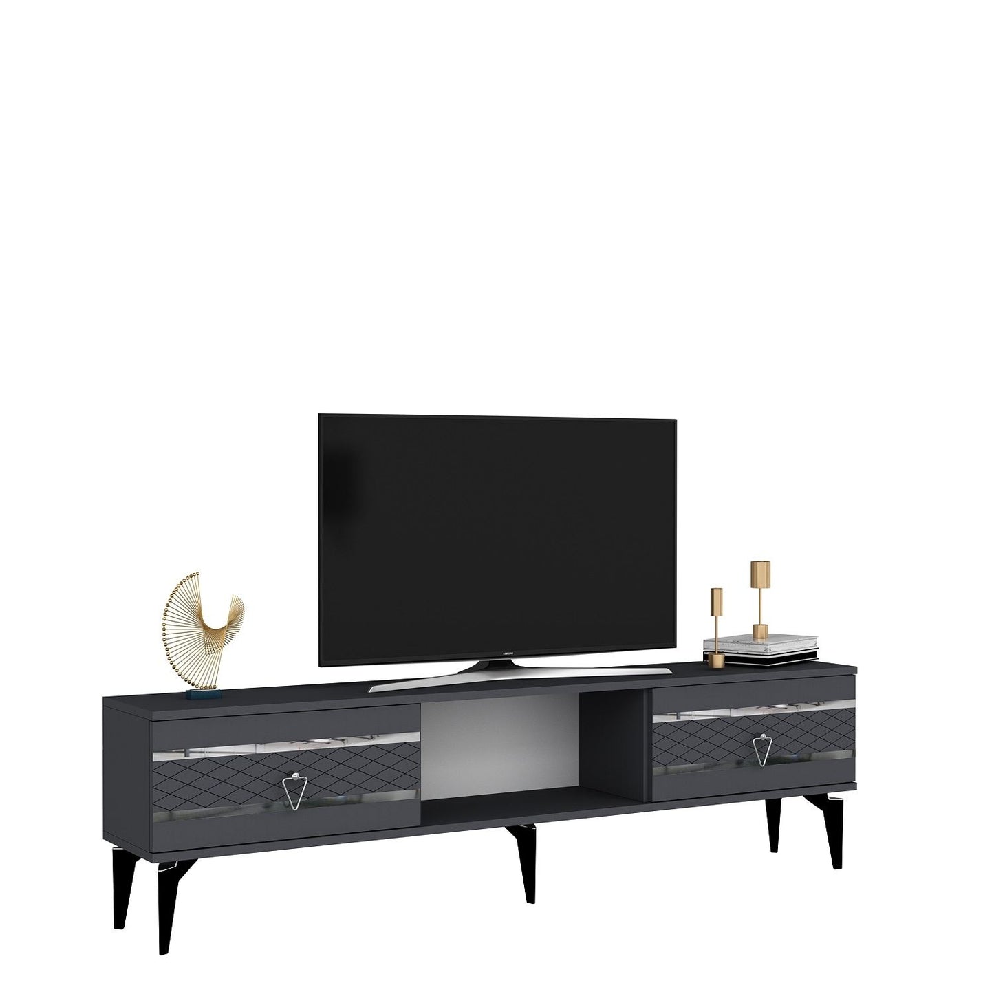 Έπιπλο Τηλεόρασης TV Βάση Σύνθεση Ανθρακί Silver | 475OLV2914