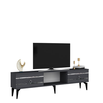 Έπιπλο Τηλεόρασης TV Βάση Σύνθεση Ανθρακί Silver | 475OLV2914