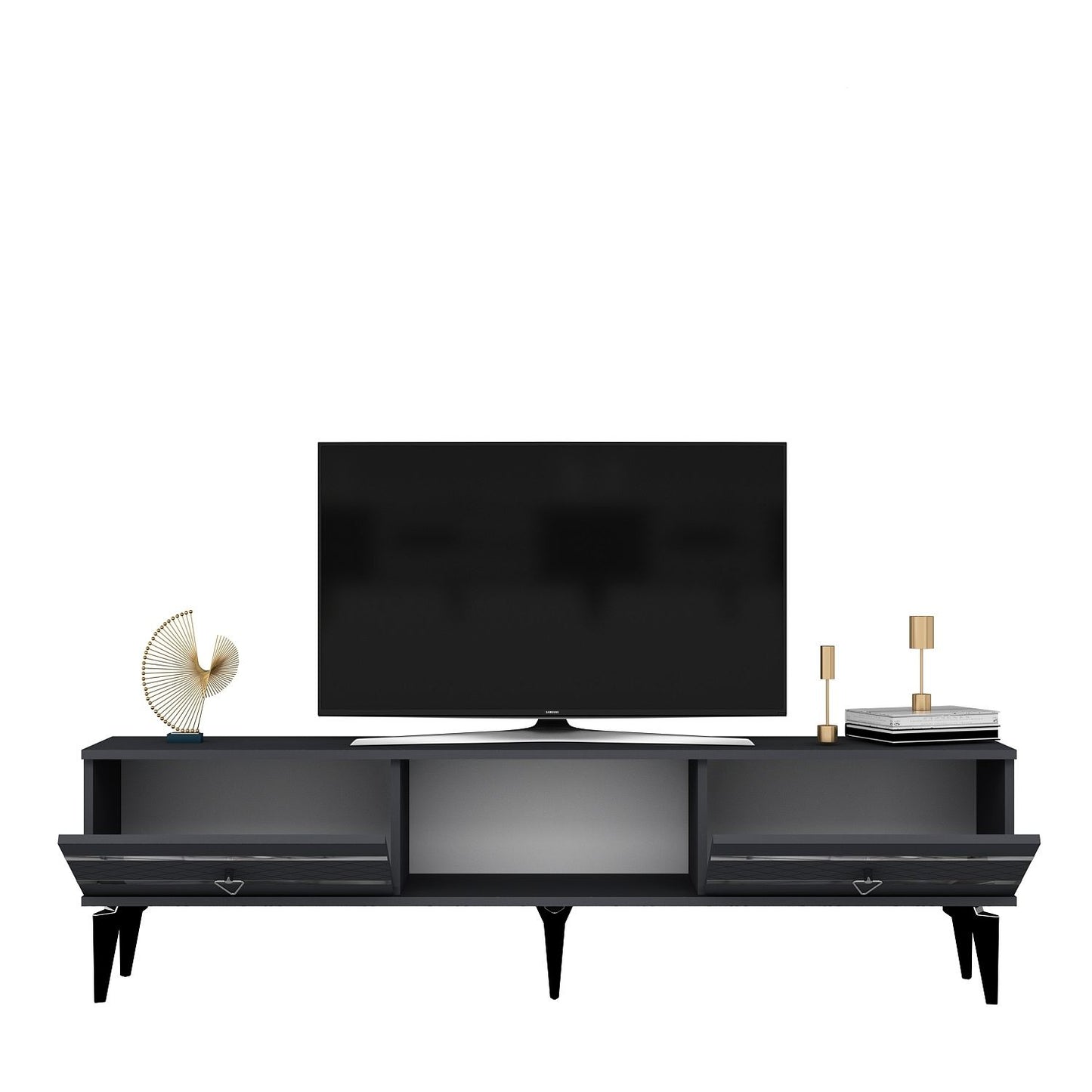 Έπιπλο Τηλεόρασης TV Βάση Σύνθεση Ανθρακί Silver | 475OLV2914