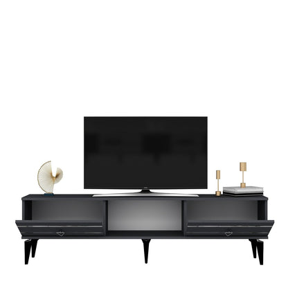 Έπιπλο Τηλεόρασης TV Βάση Σύνθεση Ανθρακί Silver | 475OLV2914