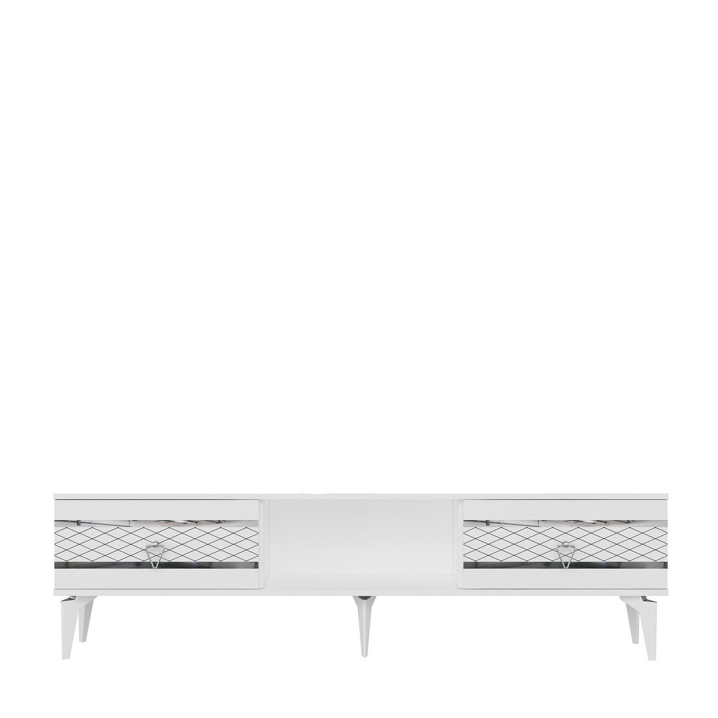 Έπιπλο Τηλεόρασης TV Βάση Σύνθεση Λευκό Silver | 475OLV2916
