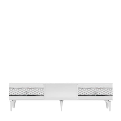 Έπιπλο Τηλεόρασης TV Βάση Σύνθεση Λευκό Silver | 475OLV2916