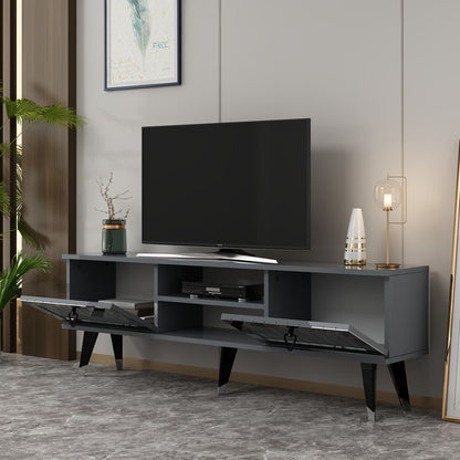 Έπιπλο Τηλεόρασης TV Βάση Σύνθεση Ανθρακί Silver | 475OLV2918
