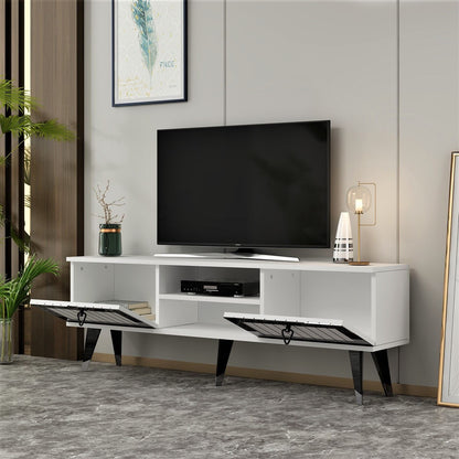 Έπιπλο Τηλεόρασης TV Βάση Σύνθεση Λευκό Silver | 475OLV2920