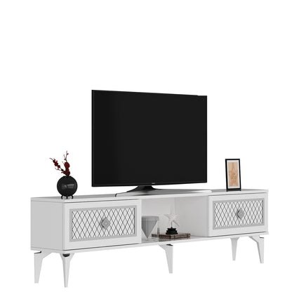 Έπιπλο Τηλεόρασης TV Βάση Σύνθεση Λευκό Silver | 475OLV2926