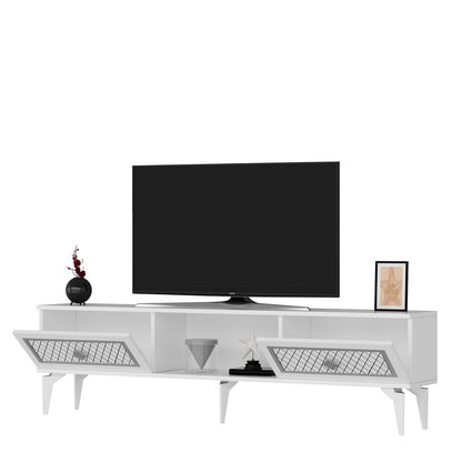 Έπιπλο Τηλεόρασης TV Βάση Σύνθεση Λευκό Silver | 475OLV2926