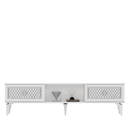 Έπιπλο Τηλεόρασης TV Βάση Σύνθεση Λευκό Silver | 475OLV2926