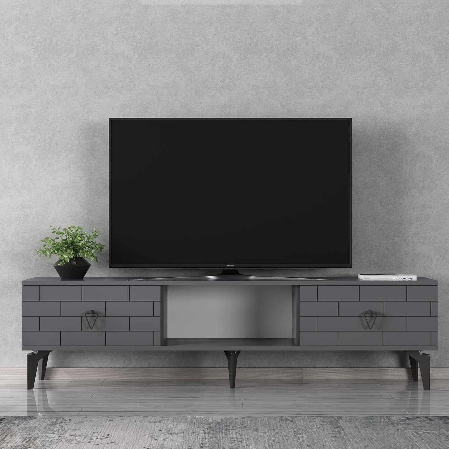 Έπιπλο Τηλεόρασης TV Βάση Σύνθεση Ανθρακί | 475OLV2927