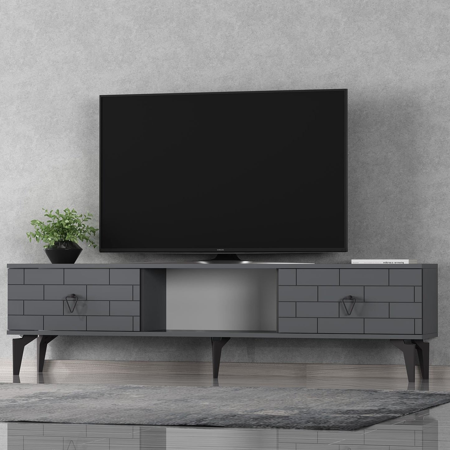 Έπιπλο Τηλεόρασης TV Βάση Σύνθεση Ανθρακί | 475OLV2927