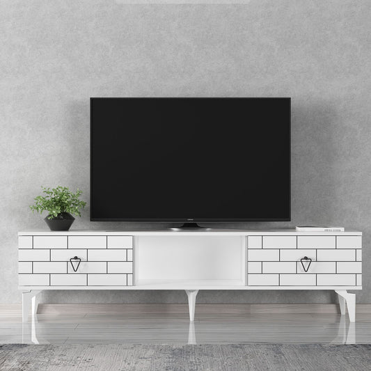 Έπιπλο Τηλεόρασης TV Βάση Σύνθεση Λευκό | 475OLV2928