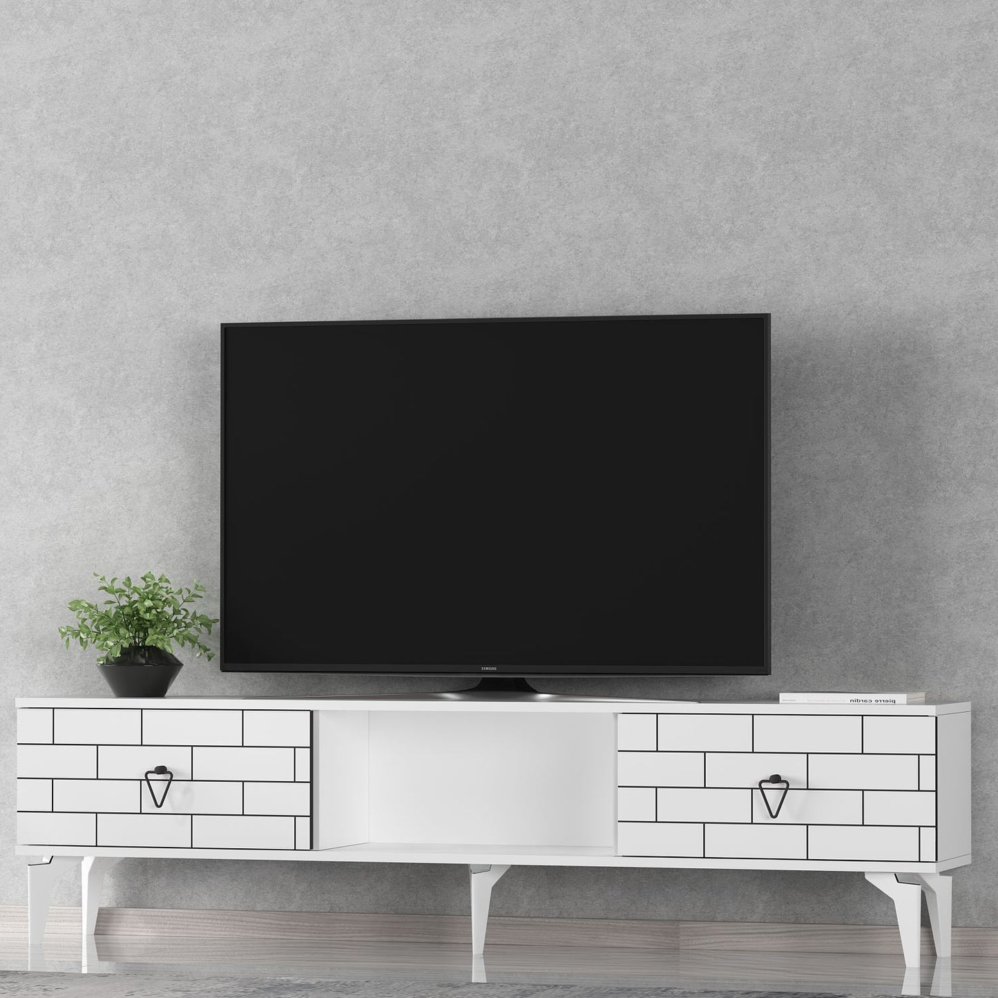 Έπιπλο Τηλεόρασης TV Βάση Σύνθεση Λευκό | 475OLV2928