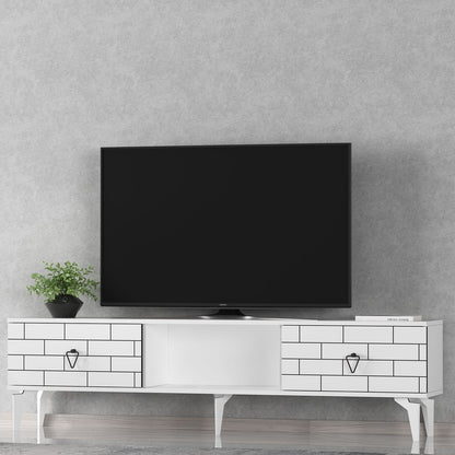 Έπιπλο Τηλεόρασης TV Βάση Σύνθεση Λευκό | 475OLV2928