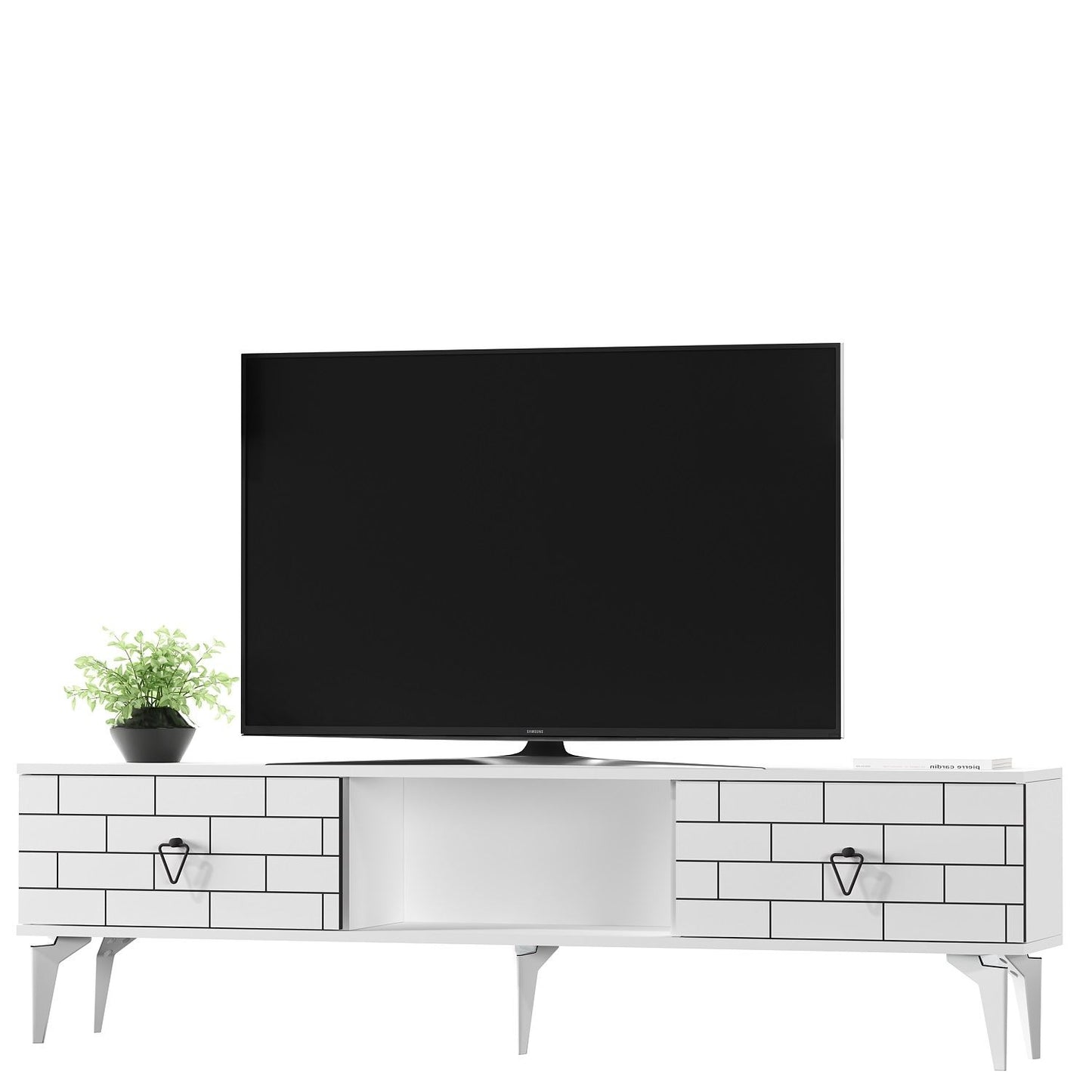 Έπιπλο Τηλεόρασης TV Βάση Σύνθεση Λευκό | 475OLV2928