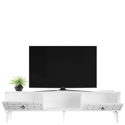 Έπιπλο Τηλεόρασης TV Βάση Σύνθεση Λευκό | 475OLV2928