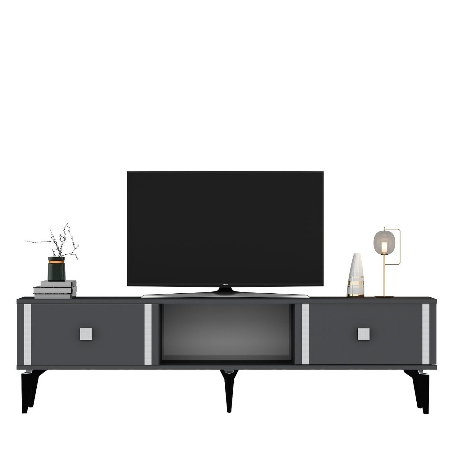 Έπιπλο Τηλεόρασης TV Βάση Σύνθεση Ανθρακί Silver | 475OLV2930