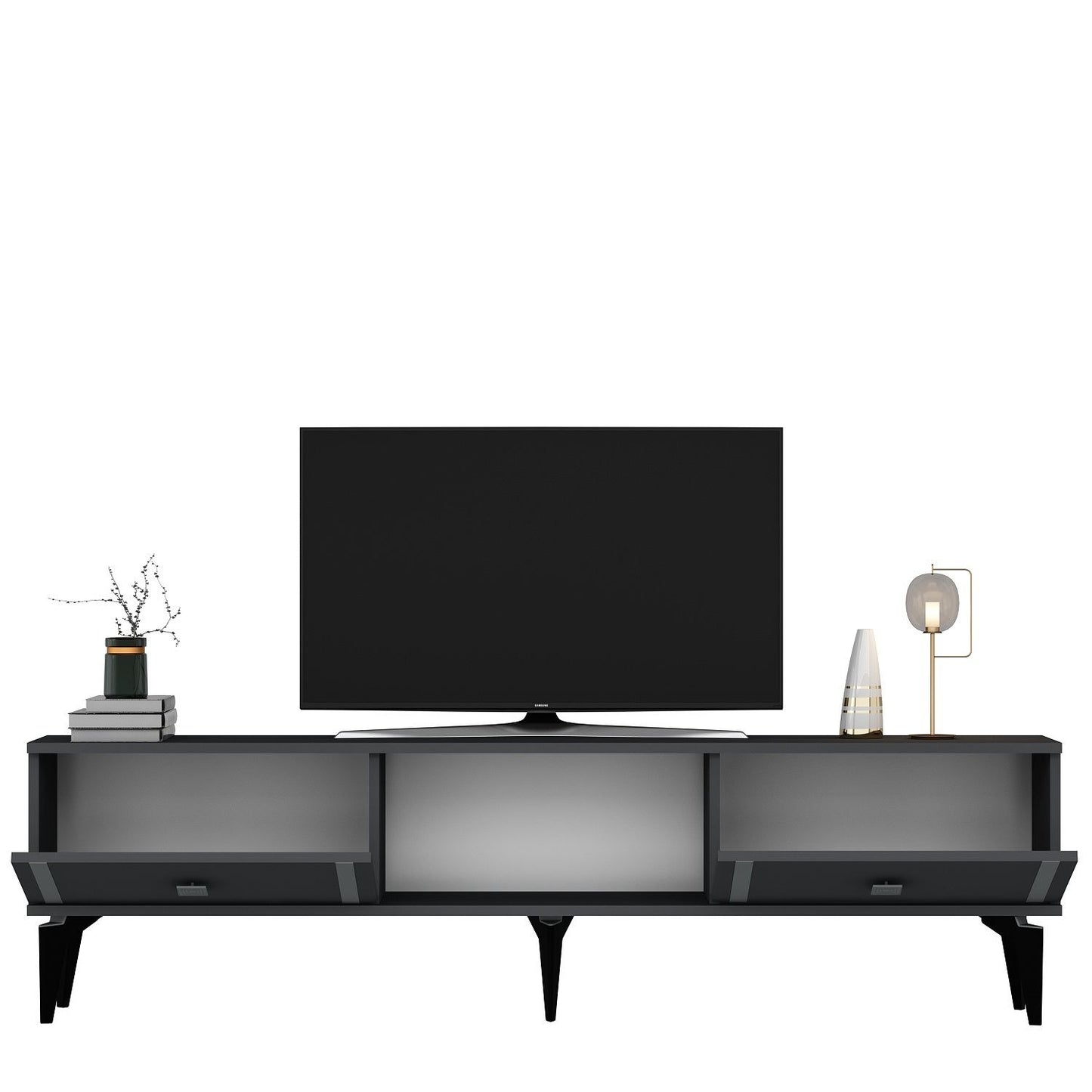 Έπιπλο Τηλεόρασης TV Βάση Σύνθεση Ανθρακί Silver | 475OLV2930