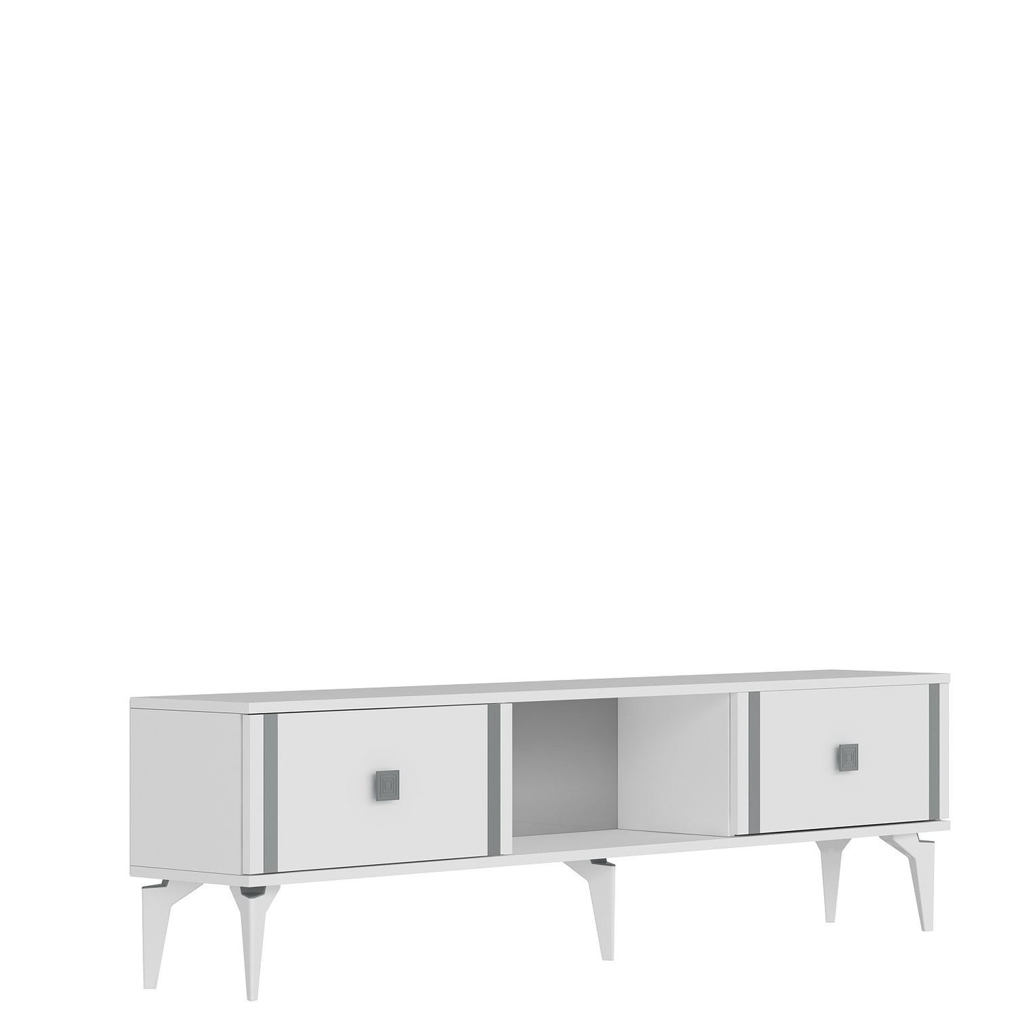 Έπιπλο Τηλεόρασης TV Βάση Σύνθεση Λευκό Silver | 475OLV2932