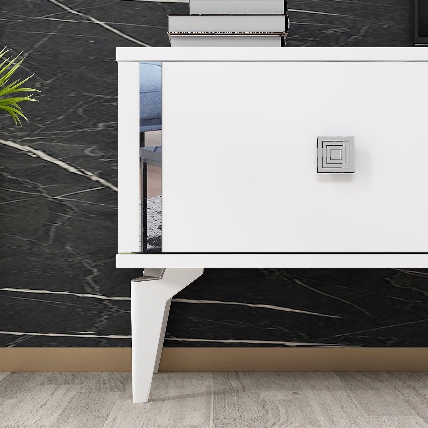 Έπιπλο Τηλεόρασης TV Βάση Σύνθεση Λευκό Silver | 475OLV2932