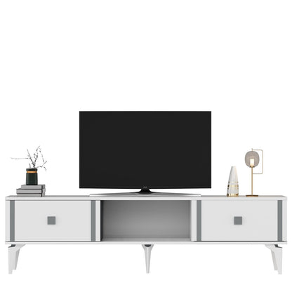Έπιπλο Τηλεόρασης TV Βάση Σύνθεση Λευκό Silver | 475OLV2932