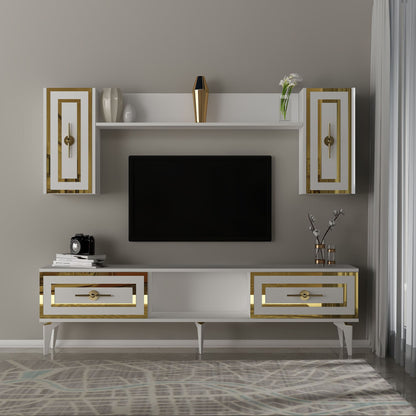 Έπιπλο Τηλεόρασης TV Βάση Σύνθεση Λευκό | 475OLV2984