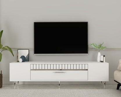 Έπιπλο Τηλεόρασης TV Βάση Σύνθεση Λευκό Silver | 475OLV2991
