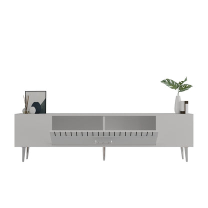 Έπιπλο Τηλεόρασης TV Βάση Σύνθεση Λευκό Silver | 475OLV2991