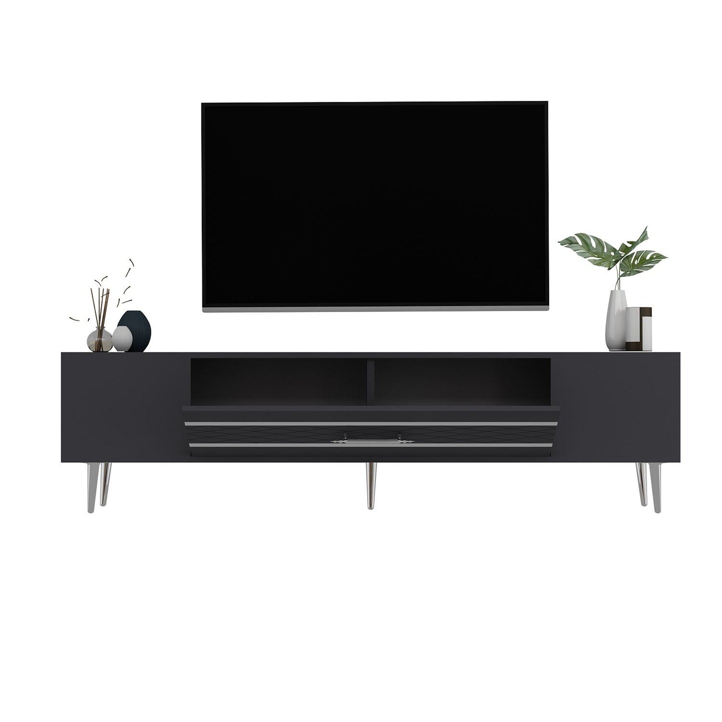 Έπιπλο Τηλεόρασης TV Βάση Σύνθεση Ανθρακί Silver | 475OLV3000
